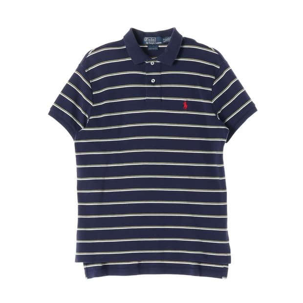 폴로 랄프로렌 커스텀핏 스트라이프 반팔 카라티 S