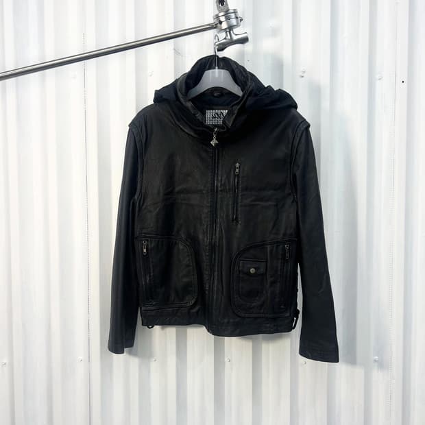 Lambskin hoodie jacket