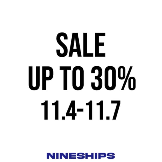 전품목 최대 30% 세일 11.4-11.7