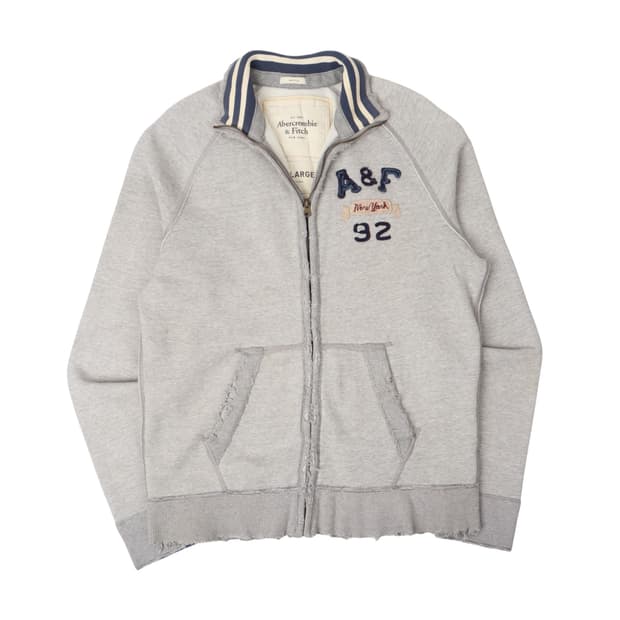 아베크롬비 그레이 헤비 스웻 집업 자켓