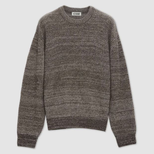 (새상품) 쿠어 캐시팝 트위드 크루넥 니트