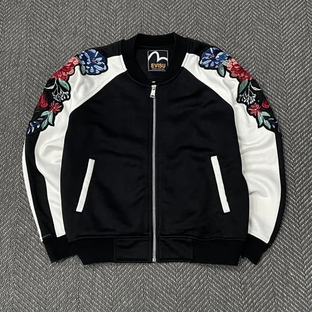 에비수 플라워 패치 블루종 v0128