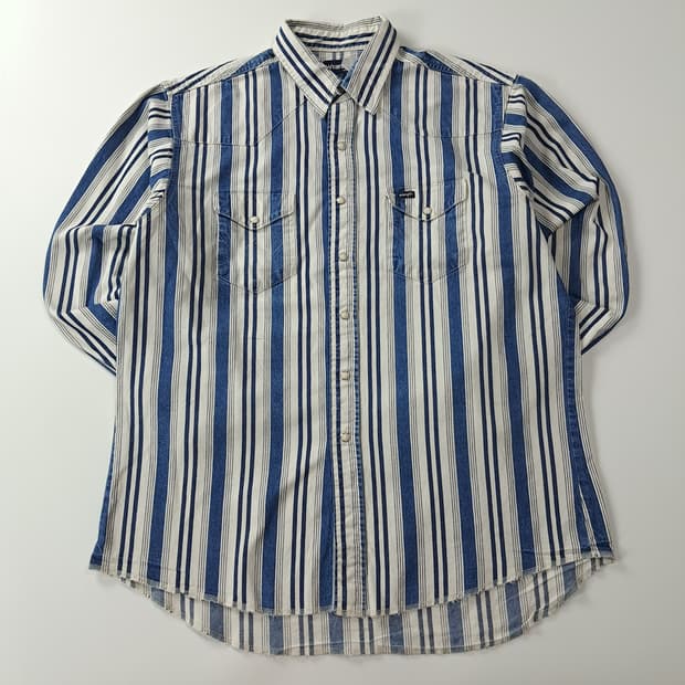 CA673 XL 랭글러 90s 웨스턴 스트라이프 셔츠 남방