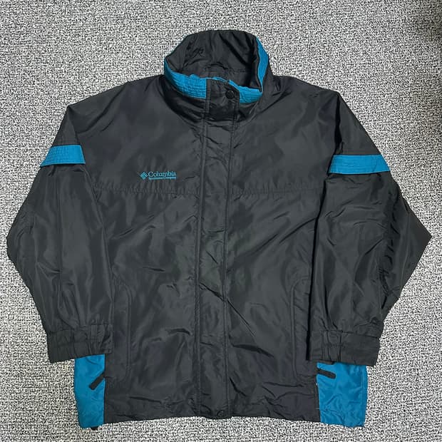 (XL) 컬럼비아 블랙/블루 바람막이 자켓