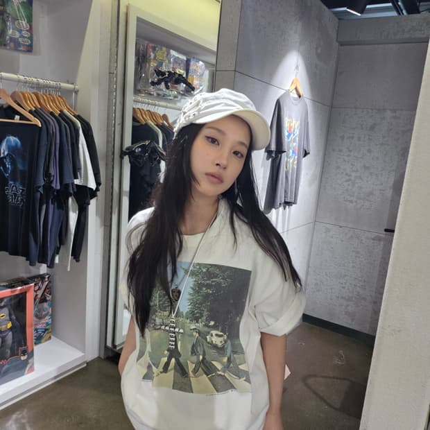 [90-00s]비틀즈 '애비로드' 아트워크 빈티지 티셔츠