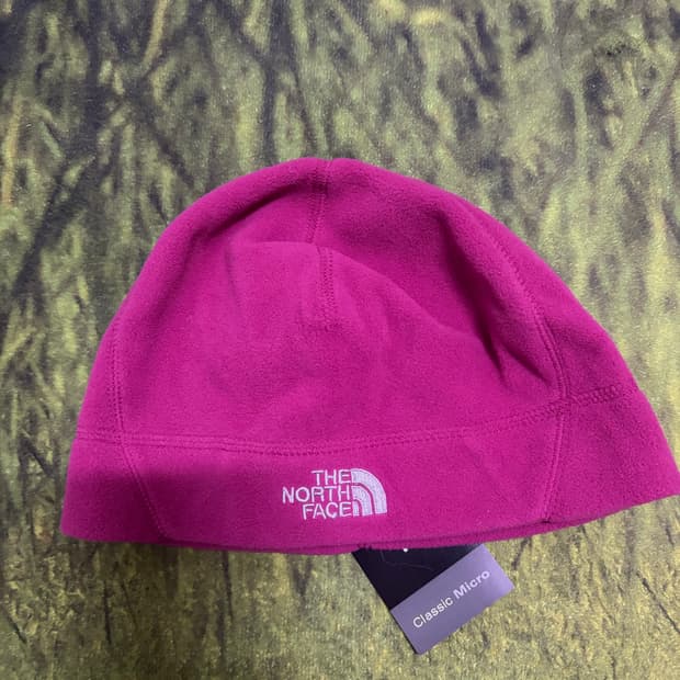 노스페이스 핑크 비니 모자