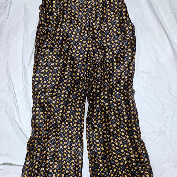 산드로 프린트 새틴 팬츠 40