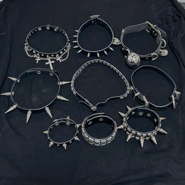 펑크 스터드 초커, 팔찌 일괄 고스 나나