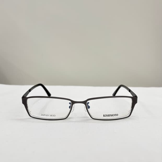 KISHMOTO 스퀘어 메탈테 빈티지안경