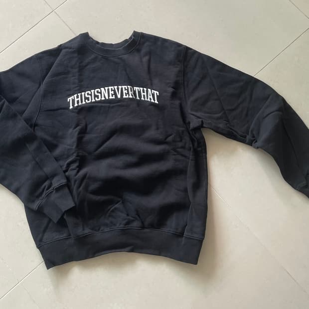 디스이즈네버댓 아치로고 스웨트 블랙