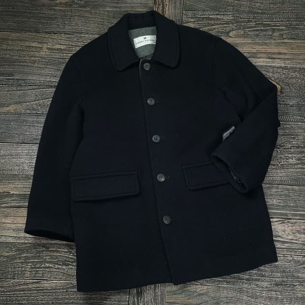 [피에르 발망] 오버핏 미들 모직 발마칸 코트 블랙 P01280