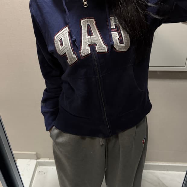 갭 네이비 후드집업 m