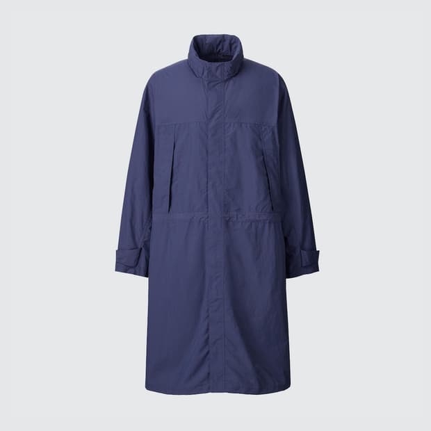 유니클로 u 네이비 나일론 코트