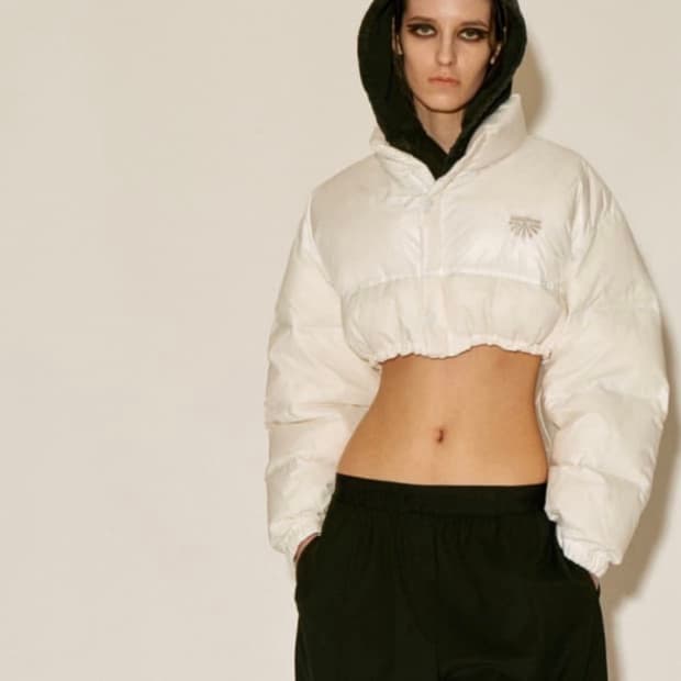 스탠드얼론 크롭 패딩