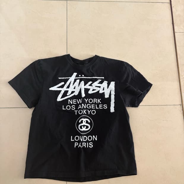 스투시 월드투어 티셔츠 블랙 2024,2025