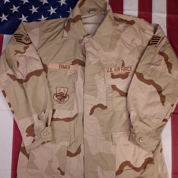 오리지날 90's 미공군 사막삼색 BDU 자켓