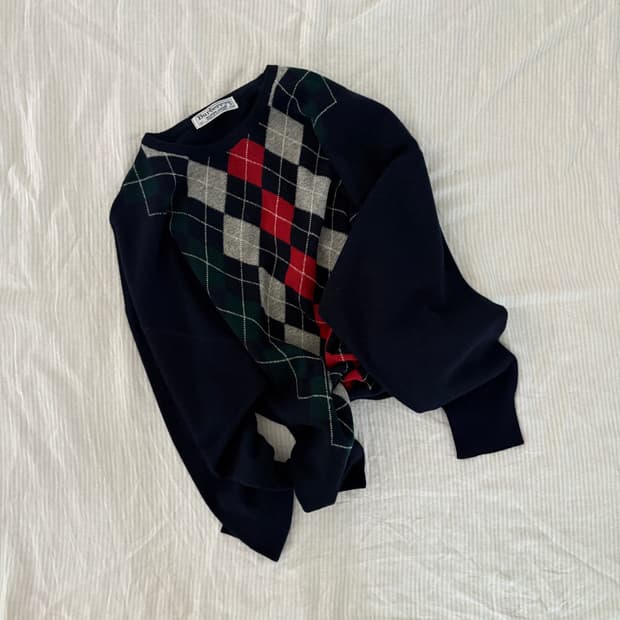  ▫️Burberrys Argyle Wool Knit