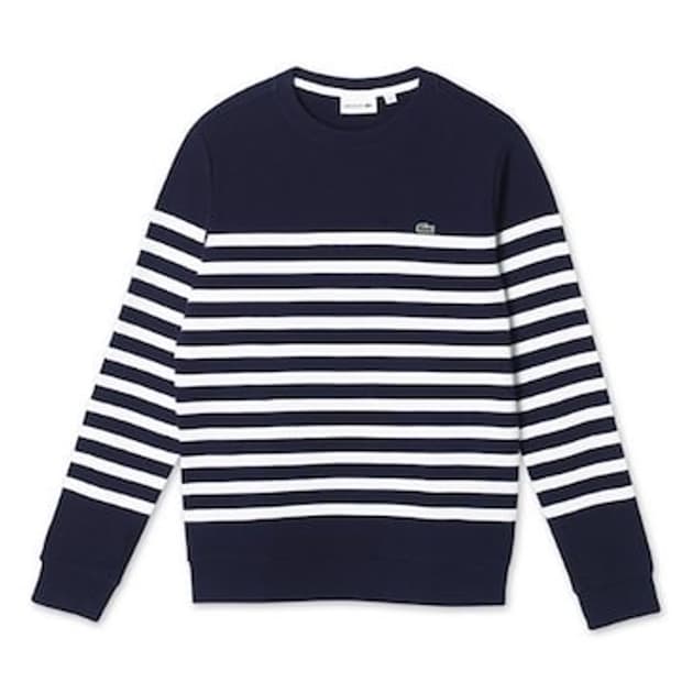 라코스테 남성 스트라이프 코튼 니트 맨투맨 4호
