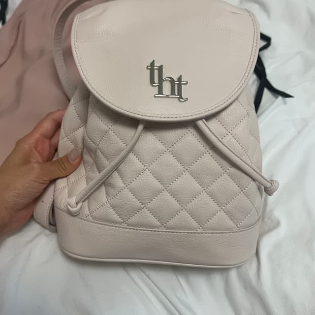 쓰리타임즈 아콘 퀼팅 백팩 핑크