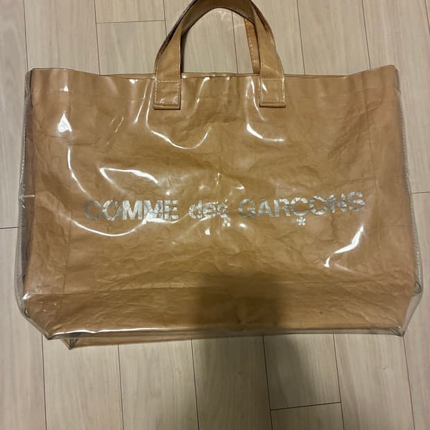 [정품] 꼼데가르송 PVC 크라프트 페이퍼 토트백 (가성비 전투용)