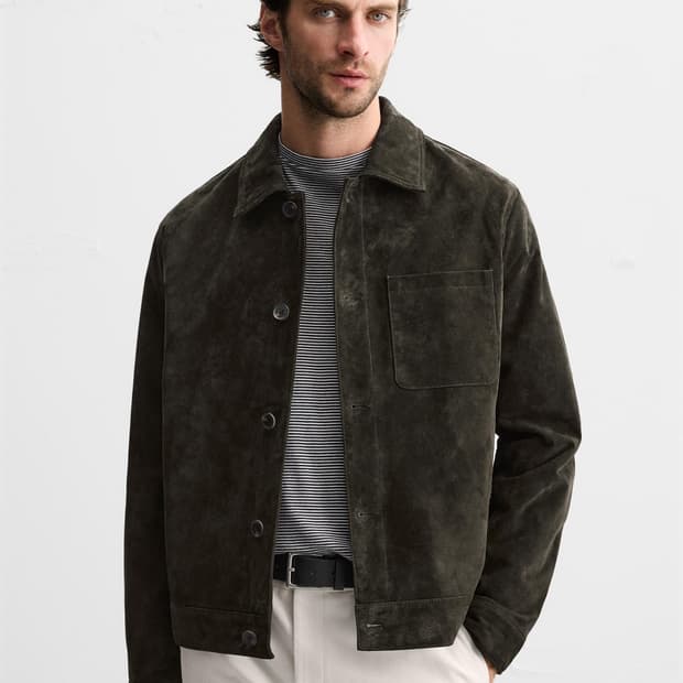 자라 스웨이드 가죽 점퍼