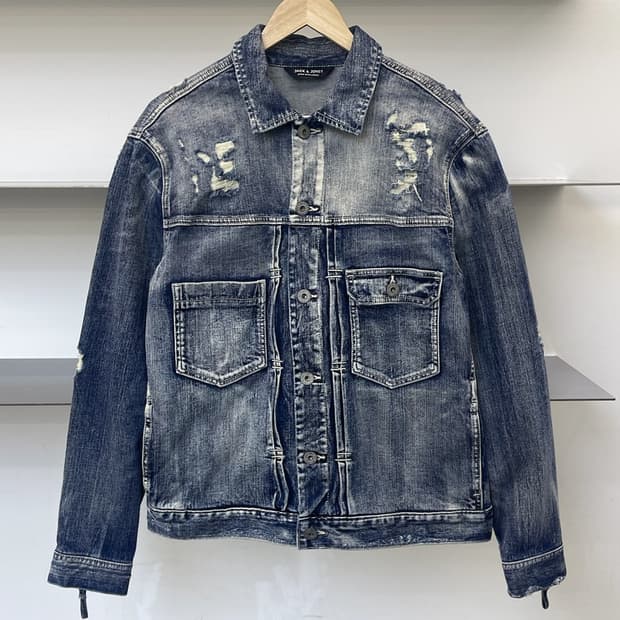 잭앤존스 프로퍼티 디스트레스드 데님 자켓