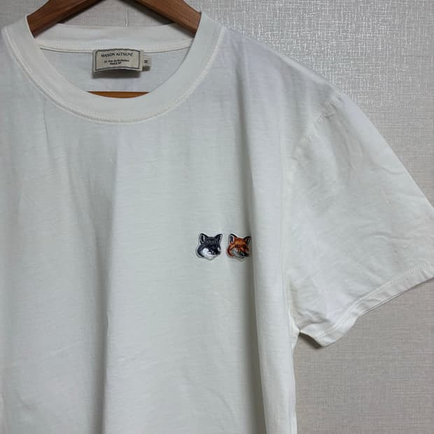빈티지 메종키츠네 반팔 화이트 M