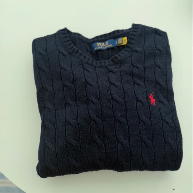 폴로 랄프로렌 꽈배기 니트 네이비 L 