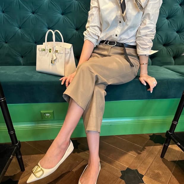 hansstyle 한스스타일 크롭 코튼 팬츠