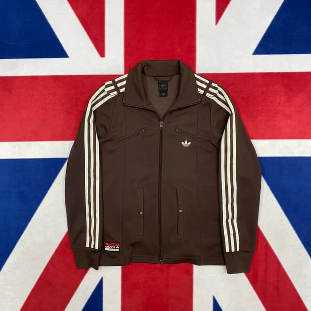 아디다스 브라운 팀 트레포일 트랙탑져지 여성85