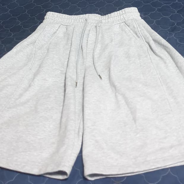 트릴리온 투턱 버뮤다 스웨트 팬츠 그레이 (34)