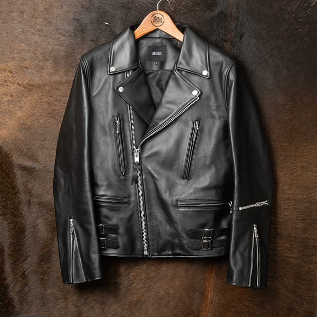 [97] RUCKUZ 카우레더 더블라이더 자켓 MO-2407 