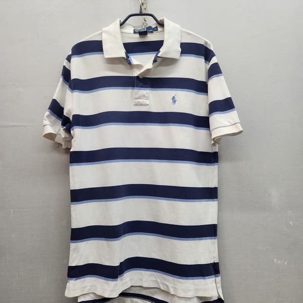 폴로랄프로렌 스트라이프 로고 반팔카라 S(M) 남여공용