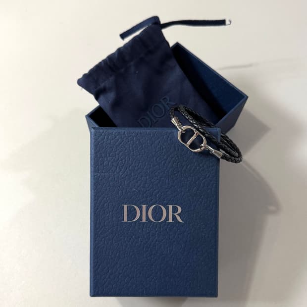 [정품/당일출고]디올 CD 아이콘 브레이드 가죽 팔찌