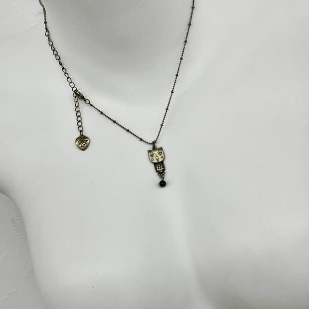 y2k 부엉이 큐빅 네크리스