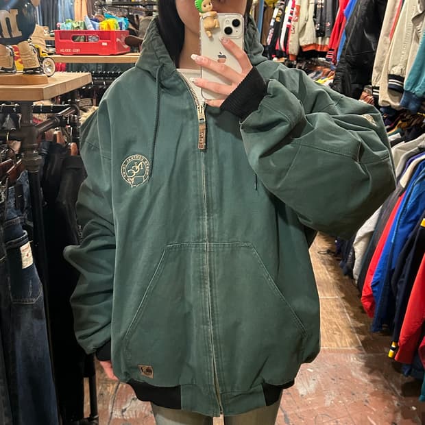 [HI] berne 후드 자켓 에메랄드 