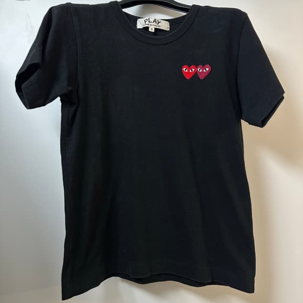 꼼데가르송 더블 하트 티셔츠 S