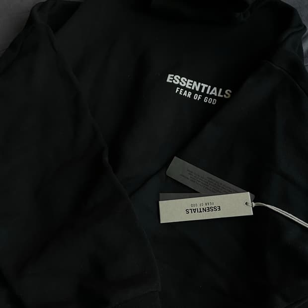 피어오브갓 에센셜 후드티 블랙