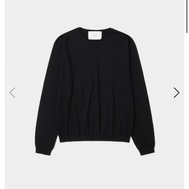 강정석 V NECK KNIT 블랙 48size