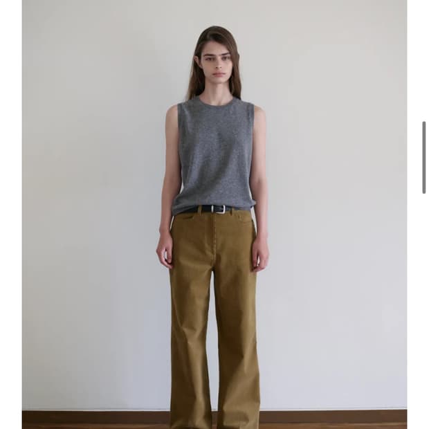 아르토 코듀로이 와이드 팬츠 올리브 