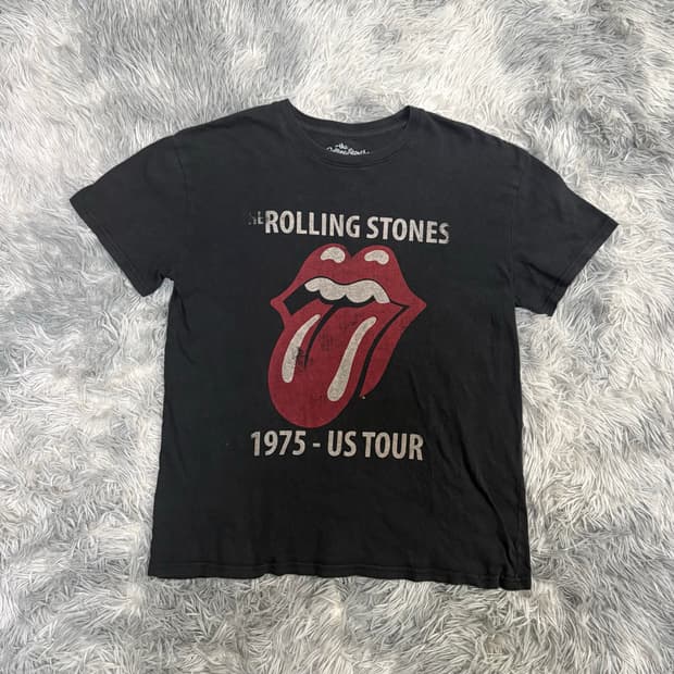 롤링스톤즈 1975 US Tour 티셔츠 faded