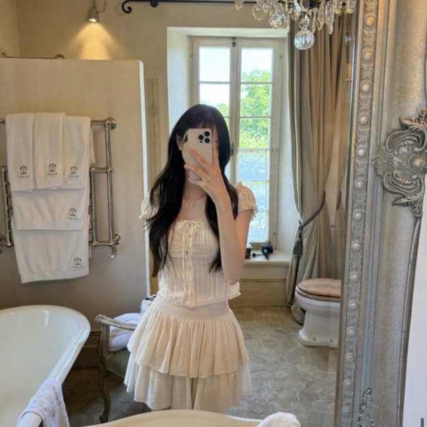 라벨르블랑 릴리 프릴탑 새상품