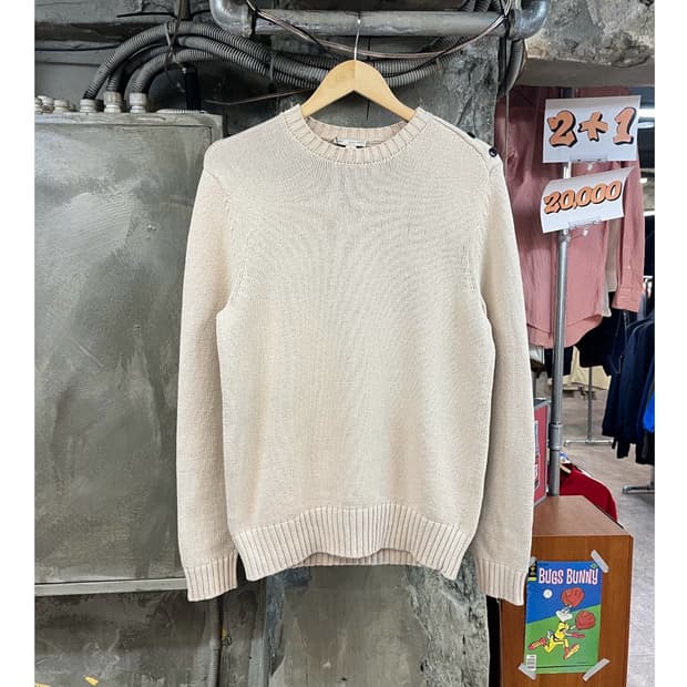 갭 버튼 니트 아이보리 M #csz3336