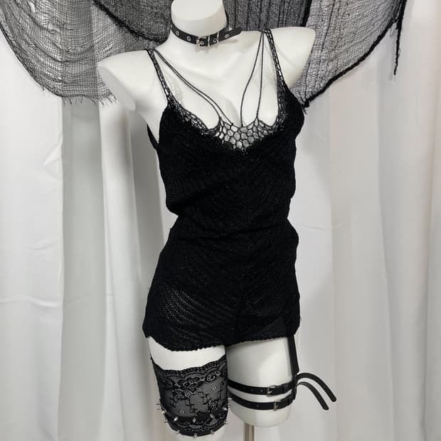 detail knit sleevless