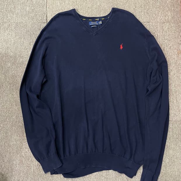 (4XL) POLO 폴로 랄프로렌 피마코튼 브이넥 니트 