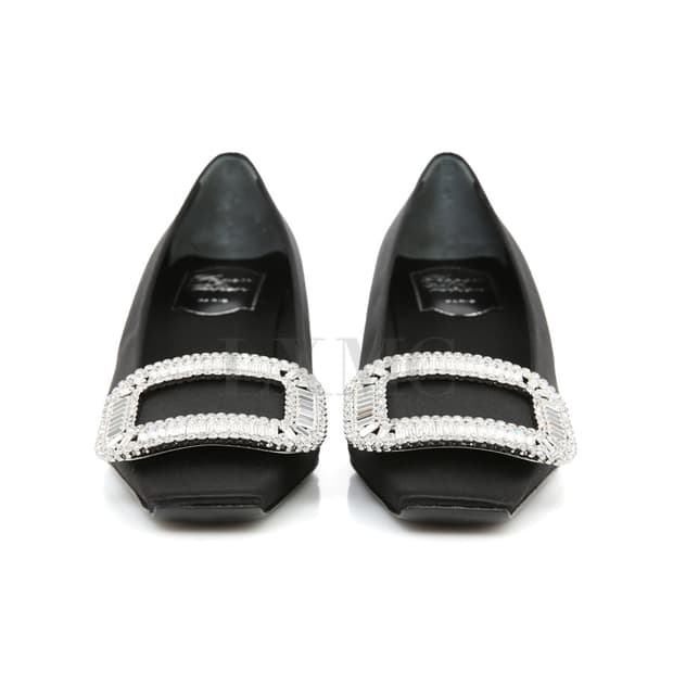 로저비비에 벨 비비에 펌프스 블랙 사틴 슈즈 구두