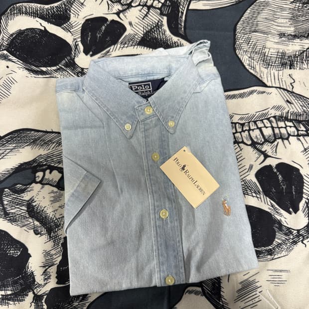 폴로랄프로렌 데님 반팔 셔츠 90사이즈 새상품