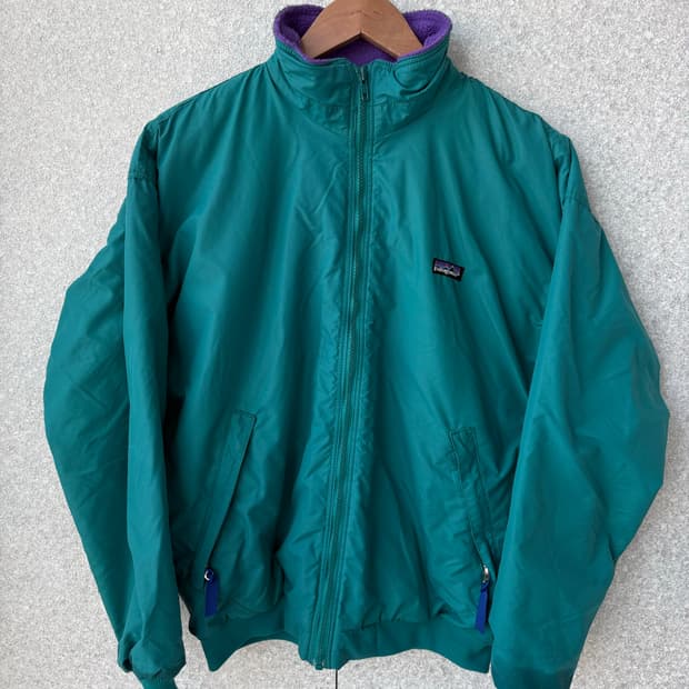 80's 파타고니아 신칠라 쉘드 봄버 자켓 틸그린 퍼플 L