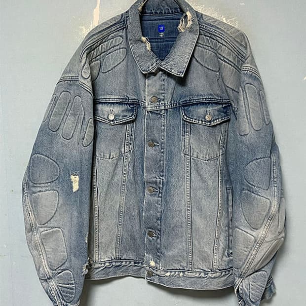 Yeezy Gap 칸예 모토 USA 남자 데님자켓 XL 105-110