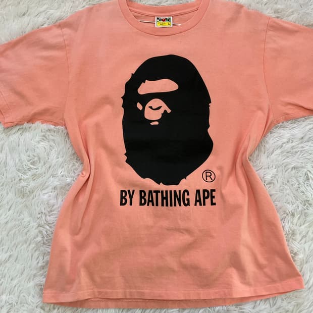 베이프 베이비 핑크 마일로 반팔 1051 y2k 스트릿 갸루 펑키